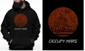 LA Pop Art Men's Occupy Mars Word Art Hooded Sweatshirt